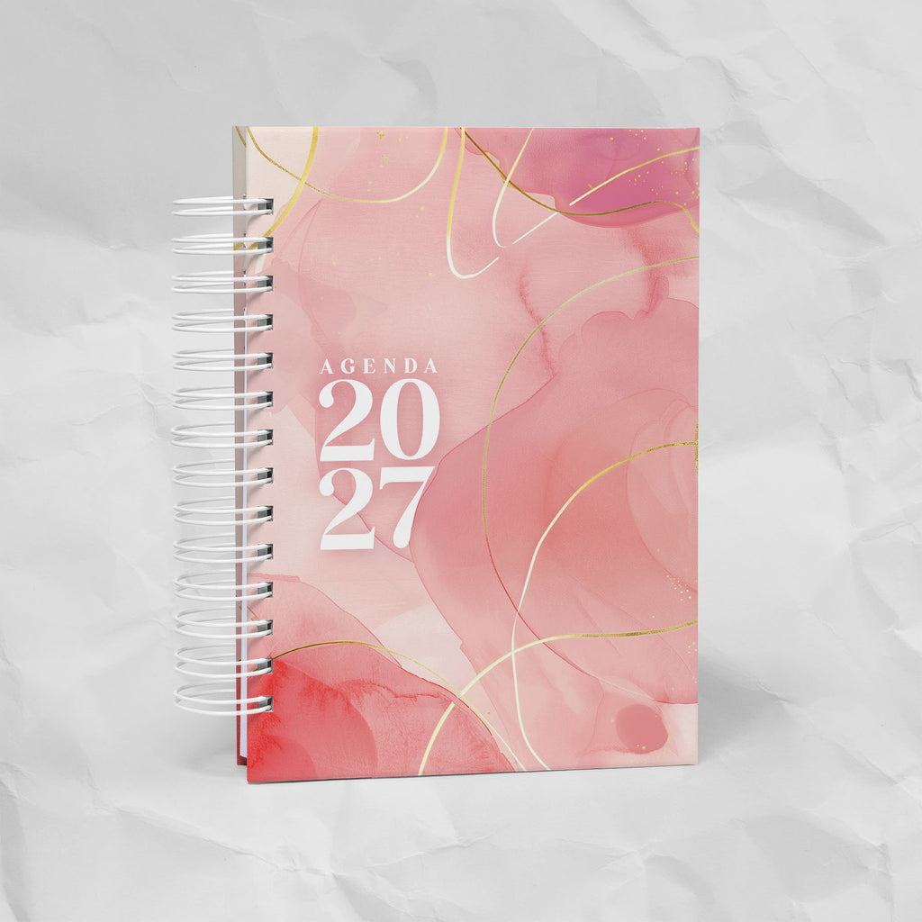Agenda 2027 A6 - 7 Diseños, 7 Colores, 1 o 2 Días por Página