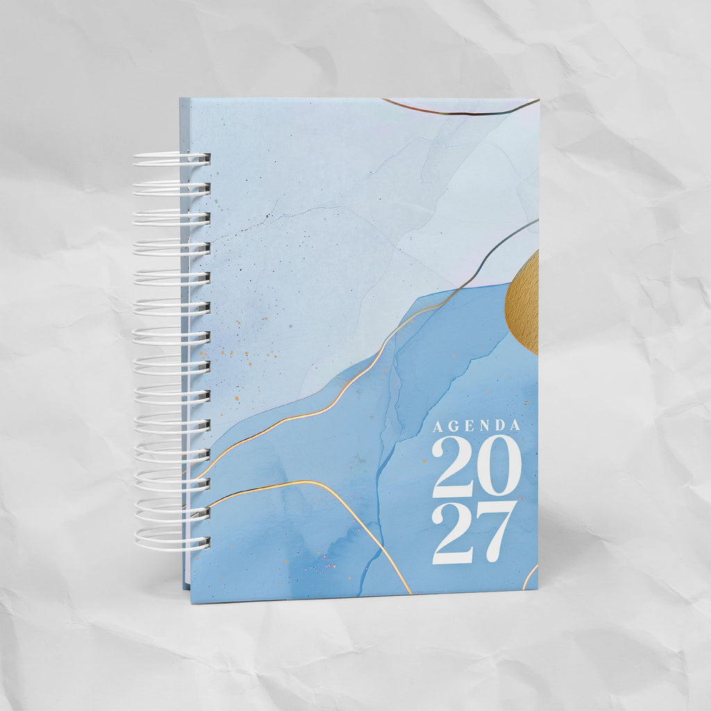 Agenda 2027 A6 - 7 Diseños, 7 Colores, 1 o 2 Días por Página
