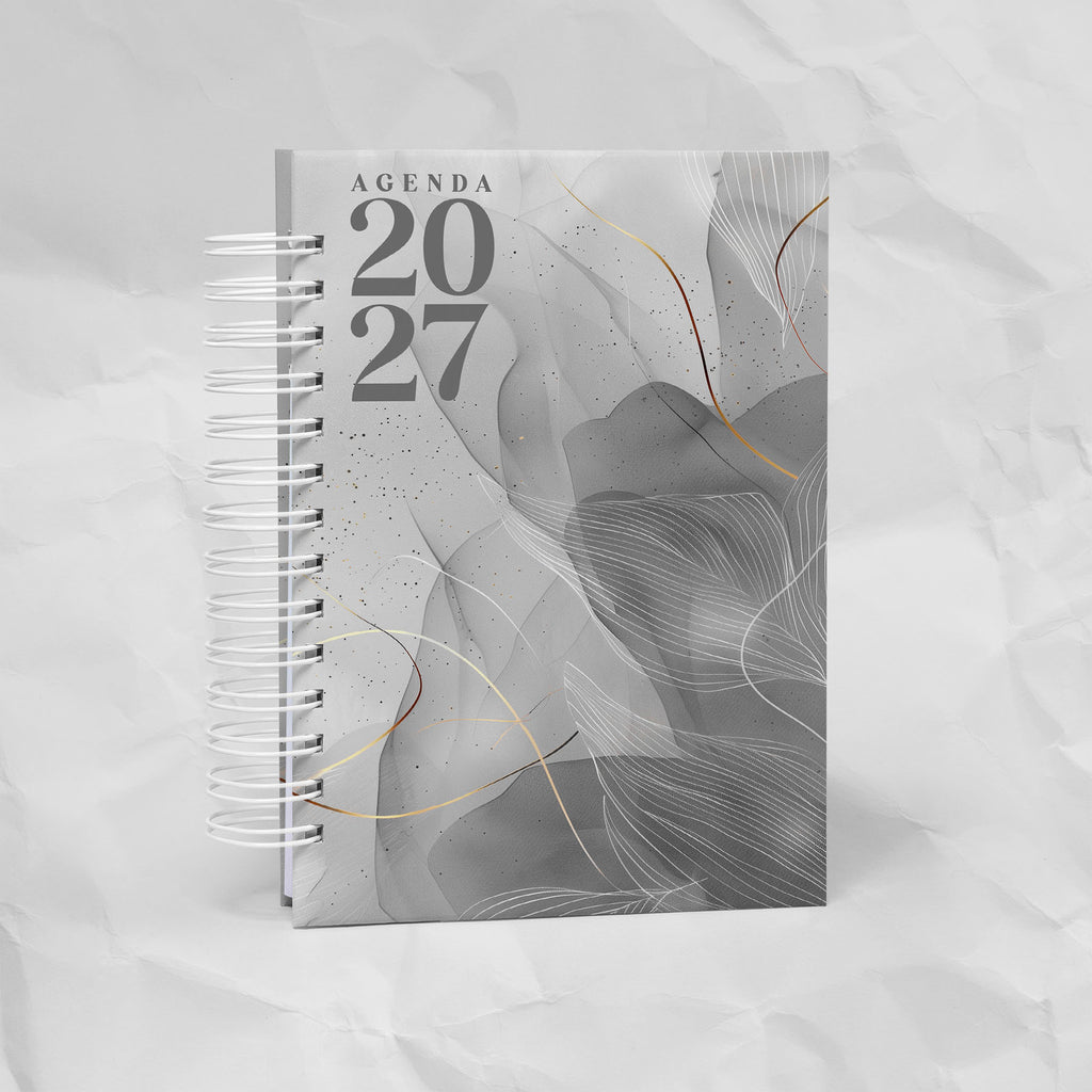 Agenda 2027 A6 - 7 Diseños, 7 Colores, 1 o 2 Días por Página
