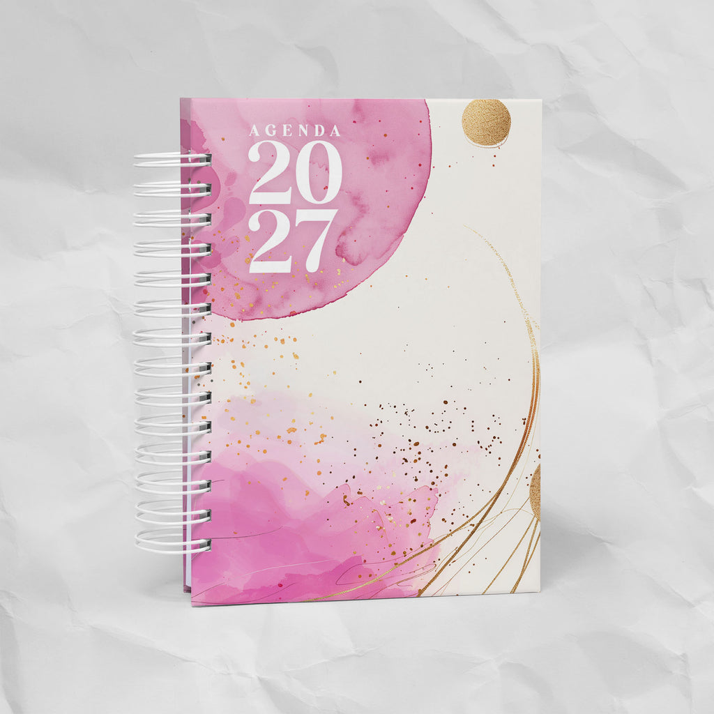 Agenda 2027 A6 - 7 Diseños, 7 Colores, 1 o 2 Días por Página