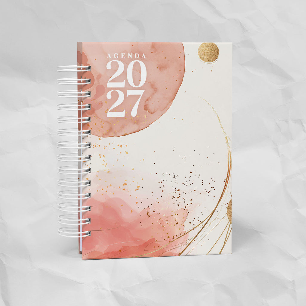 Agenda 2027 A6 - 7 Diseños, 7 Colores, 1 o 2 Días por Página