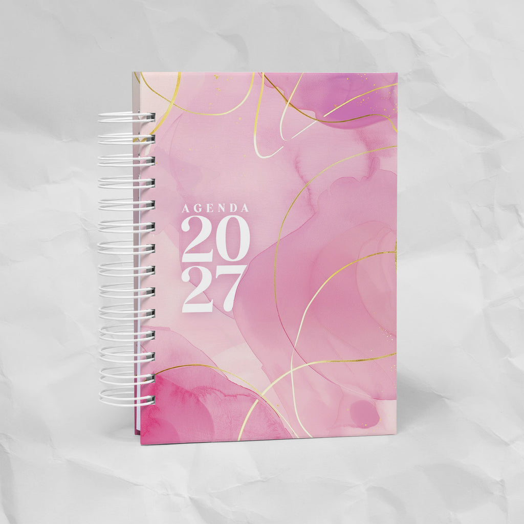 Agenda 2027 A6 - 7 Diseños, 7 Colores, 1 o 2 Días por Página