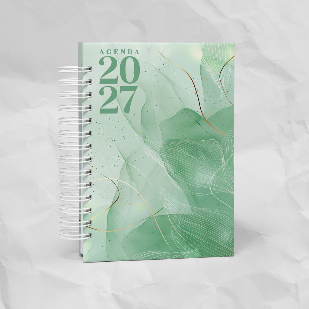 Agenda 2027 A6 - 7 Diseños, 7 Colores, 1 o 2 Días por Página