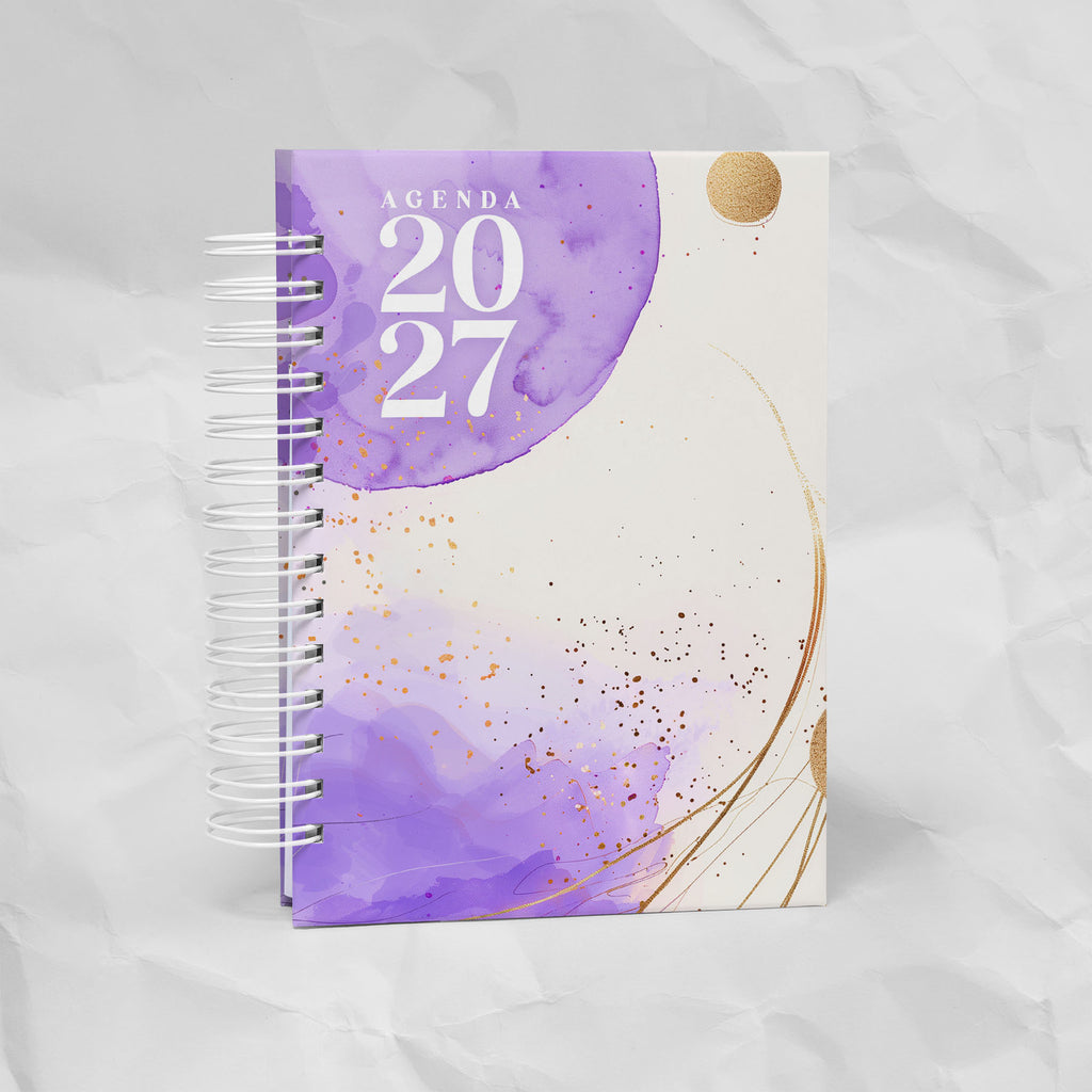 Agenda 2027 A6 - 7 Diseños, 7 Colores, 1 o 2 Días por Página