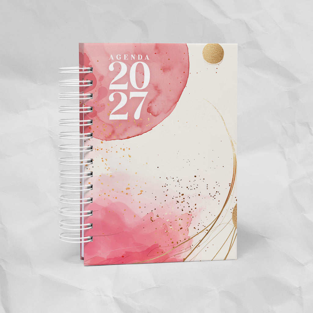 Agenda 2027 A6 - 7 Diseños, 7 Colores, 1 o 2 Días por Página