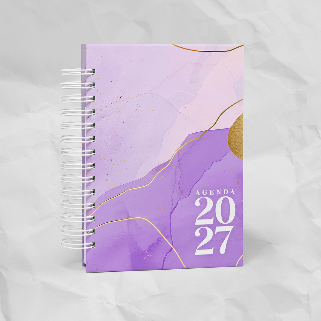 Agenda 2027 A6 - 7 Diseños, 7 Colores, 1 o 2 Días por Página